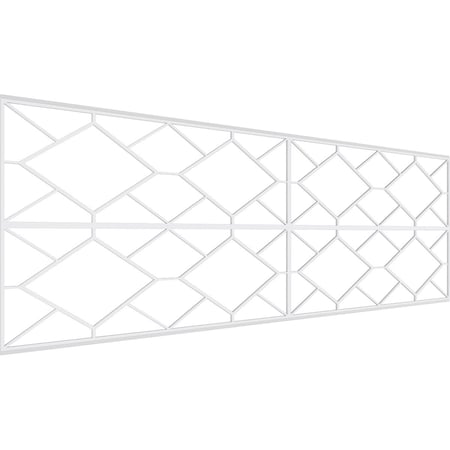 Ekena Millwork Set of Four Panels for 94 1/2"W x 32 1/4"H Hudson Fretwork Wainscot Wall Paneling WPKP16X01X47HSN